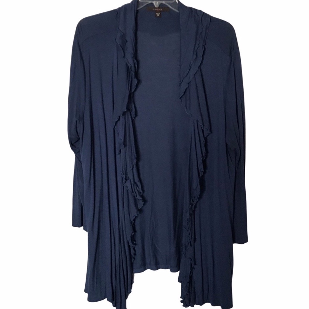 Fever Blue Cardigan Tunic Layering Piece Size 2X
